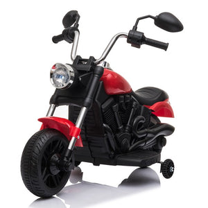 Electric Ride On Motorcycle for Kids, URHOMEPRO 6V Ride On Car Motorized Motorcycle with Training Wheels, Lights, Music, Battery Powered Ride On Toy for Boys, Girls, and Toddlers, Red, W13381