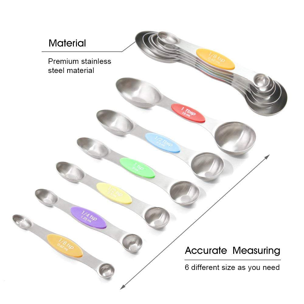 Premium Stainless Steel Round Spice Measuring Spoons