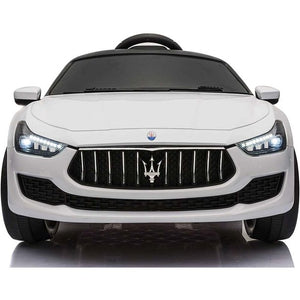 Kids Toy Vehicle, 12V Licensed Maserati Gbili Ride on Cars, Battery Powered Children Electric Car with Parent Remote Control, Foot Pedal, MP3 Player, LED Headlights, White, W17567