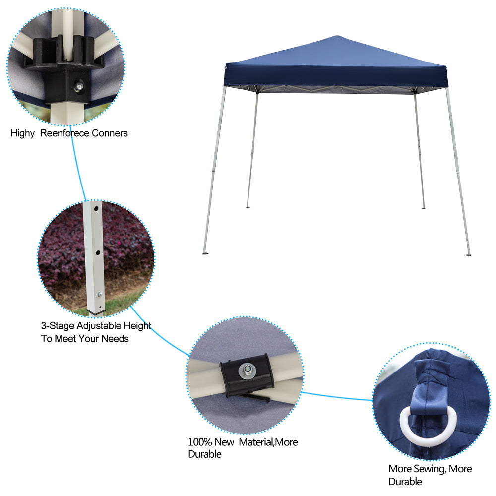 10 x 10 Outdoor Canopy Tent, Commercial Instant Canopies Tents for Outside, Folding Canopy with Carrying Bag, Waterproof Easy Set-Up Outdoor Party Gazebo Tent for Patio, UV Protection Shelter