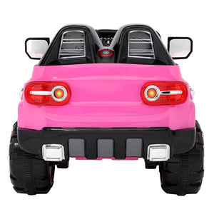 Kids Ride on Car, 12V Battery Powered Electric Police Truck with 2.4G Remote Control, MP3 Player, LED Headlights, Seat Belts, Electric Vehicle Toy Car for Girls Boys