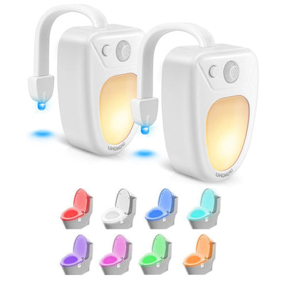 Toilet Light Motion Sensor 16 Colors Changing (2 Pack),LED Glow