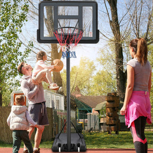uhomepro Basketball Hoop for Outdoor Indoor, 5-10 ft Height Adjustable Portable Basketball Hoop System with Wheels, Basketball Stand for Adults Youth Kids
