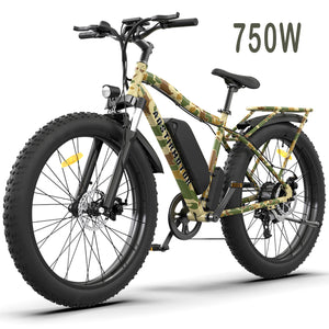 uhomepro 700W Electric Bike for Adults, 26" Fat Tire Electric Mountain Bicycles, 48V 13AH Removable Battery, Shimano 7-Speed, Display and Headlight, Commuter E Bike