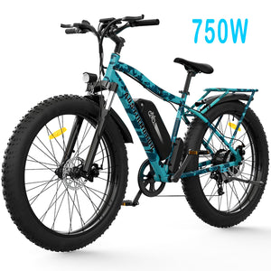 uhomepro 26" Electric Mountain Bike 700W Electric Bicycle with 48V 13AH Removable Battery, Shimano 7-Speed Commuter E Bike for Adults Men Women